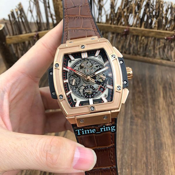 version 601.ox.0183.lr skeleton dial rose gold steel case 7750 multifunctional chronograph movement mens watch leather strap watches, Slivery;brown
version 601.ox.0183.lr skeleton dial rose gold steel case 7750 multifunctional chronograph movement mens watch leather strap watches, Slivery;brown