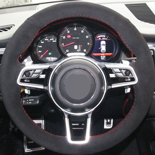 diy hand-stitched black soft suede car steering wheel cover for porsche macan cayenne 2016 2015
diy hand-stitched black soft suede car steering wheel cover for porsche macan cayenne 2016 2015