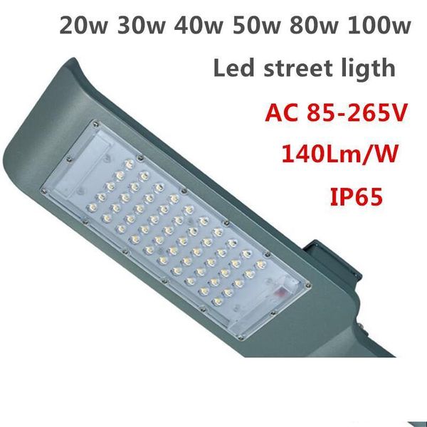 Led Street Lights 20w 30w 40w 50w 80w 100w Led Street Lamp Smd 3030chip 140lm W Ultra-thin Led Street Light
