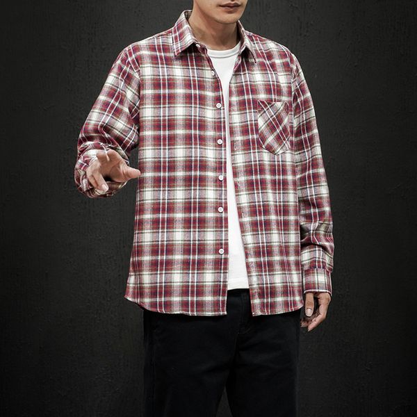 2020 spring autumn long sleeves new flannel collar korea style shirt for men's plaid harajuku clothing ye206, White;black
2020 spring autumn long sleeves new flannel collar korea style shirt for men's plaid harajuku clothing ye206, White;black
