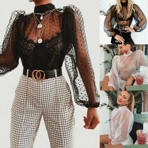 women's swimwear brand women t-shirts sheer mesh long sleeve tee hollow transparent net slim turtleneck see through dot fashion 2021, White;black
women's swimwear brand women t-shirts sheer mesh long sleeve tee hollow transparent net slim turtleneck see through dot fashion 2021, White;black