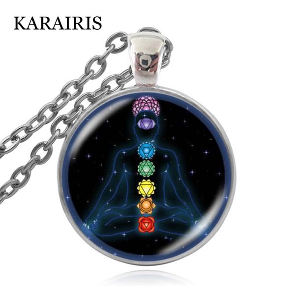 karairis charms seven chakras pendant chakra pendant om yoga jewelry magic buddhism zen meditation necklace collier dropshipping, Silver
karairis charms seven chakras pendant chakra pendant om yoga jewelry magic buddhism zen meditation necklace collier dropshipping, Silver