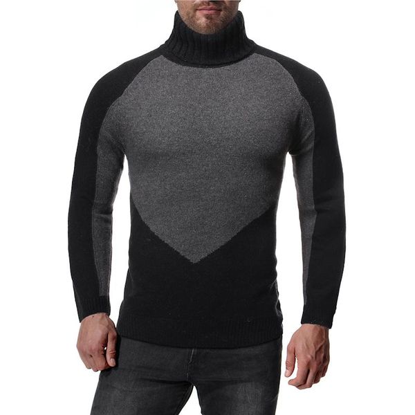 knitted sweater for male pullovers high collar raglan sleeve jumper warm patchwork sweater turtleneck men high-neck, White;black 
knitted sweater for male pullovers high collar raglan sleeve jumper warm patchwork sweater turtleneck men high-neck, White;black