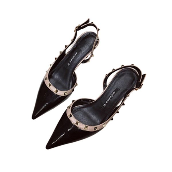 french small fresh high heels women stiletto pointed rivet baotou sandals 2020 new summer net red, Black
french small fresh high heels women stiletto pointed rivet baotou sandals 2020 new summer net red, Black