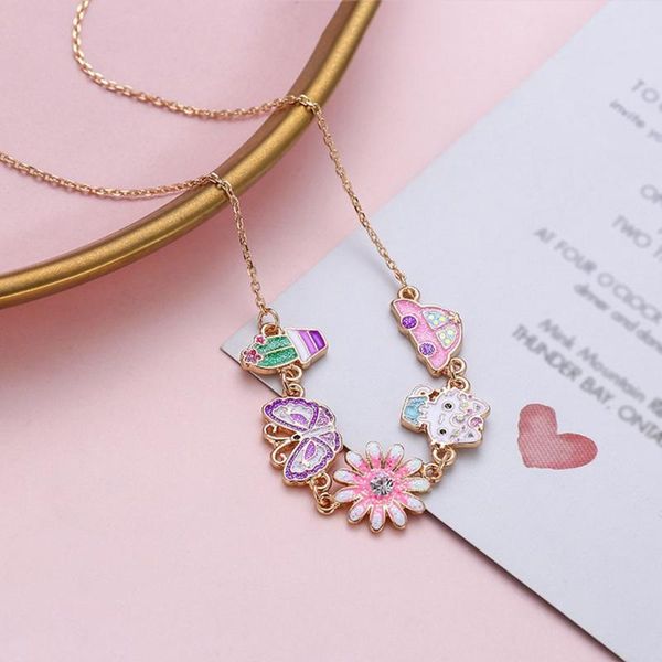 small fresh sweet cartoon necklace car cute cat butterfly flower drop oil alloy necklace children's great girl gift, Golden;silver
small fresh sweet cartoon necklace car cute cat butterfly flower drop oil alloy necklace children's great girl gift, Golden;silver