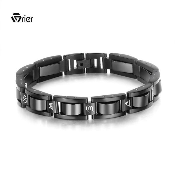 grier men's titanium steel bracelets abrray magnetic hematite copper bracelet with hook buckle man jewelry holiday gift, Black
grier men's titanium steel bracelets abrray magnetic hematite copper bracelet with hook buckle man jewelry holiday gift, Black