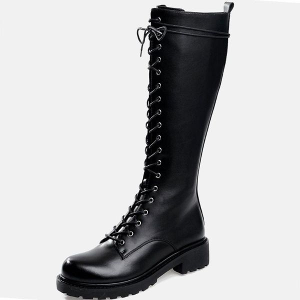gigifox genuine leather tire rubber sole cow skin winter knee high riding boots female shoes women, Black
gigifox genuine leather tire rubber sole cow skin winter knee high riding boots female shoes women, Black