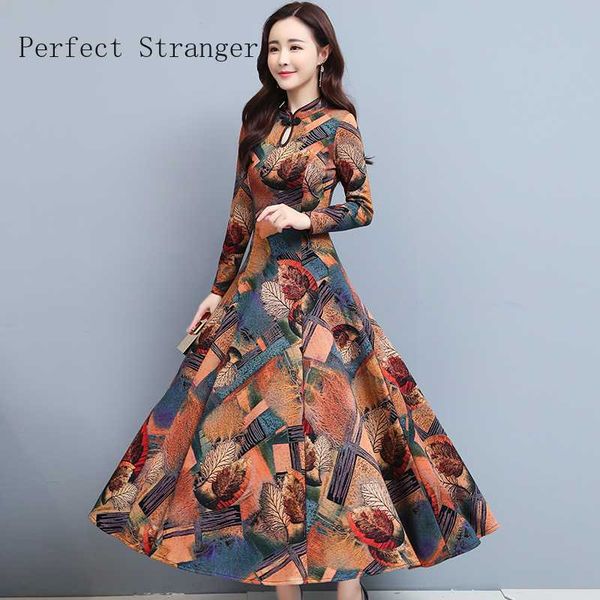 2020 autumn new arrival chinese style stand collar flower printed long sleeve women long dress, Black;gray
2020 autumn new arrival chinese style stand collar flower printed long sleeve women long dress, Black;gray
