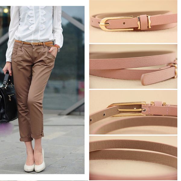 new multi-color lady's slender thin belt ceinture feminion pigskin metallic buckle women female waist belt ing, Black;brown
new multi-color lady's slender thin belt ceinture feminion pigskin metallic buckle women female waist belt ing, Black;brown