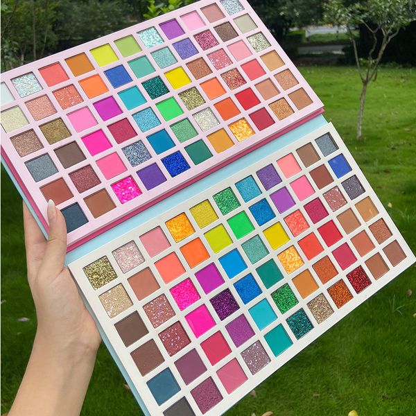 66 colors colorful neon pigment eye shadow makeup palette glitter shimmer eyeshadow palette face body nail art cosmetics tools 
66 colors colorful neon pigment eye shadow makeup palette glitter shimmer eyeshadow palette face body nail art cosmetics tools