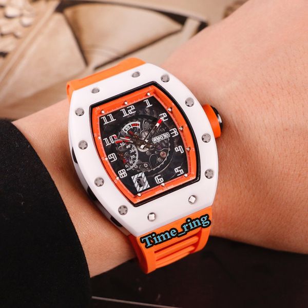 version rm030 skeleton dial ceramics case japan miyota automatic movement sapphire rm030 mens watch orange rubber strap sport watches, Slivery;brown
version rm030 skeleton dial ceramics case japan miyota automatic movement sapphire rm030 mens watch orange rubber strap sport watches, Slivery;brown