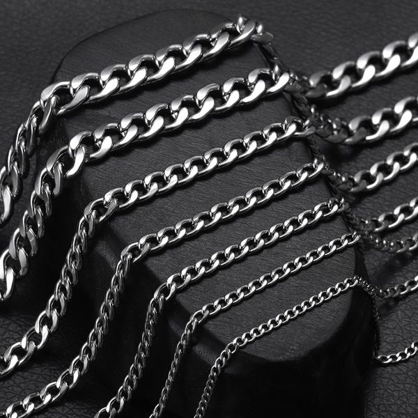 men's stainless steel finished chains necklace hammered curb link chain classic jewelry diy man accessories 2-7mm, Silver
men's stainless steel finished chains necklace hammered curb link chain classic jewelry diy man accessories 2-7mm, Silver