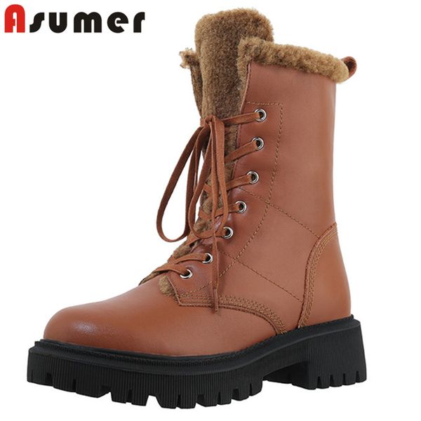boots asumer 2021 fashion winter shoes women snow genuine leather casual round toe ankle, Black
boots asumer 2021 fashion winter shoes women snow genuine leather casual round toe ankle, Black