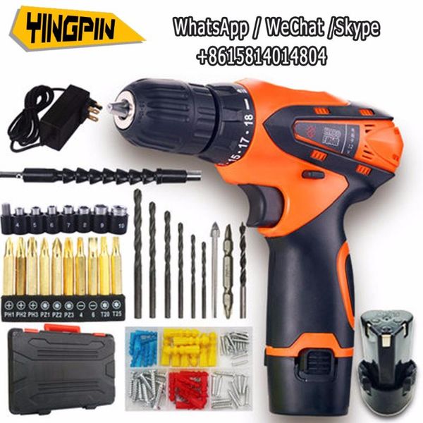 12v electric drill double speed lithium cordless drill household multi-function electric screwdriver power tools.
12v electric drill double speed lithium cordless drill household multi-function electric screwdriver power tools.