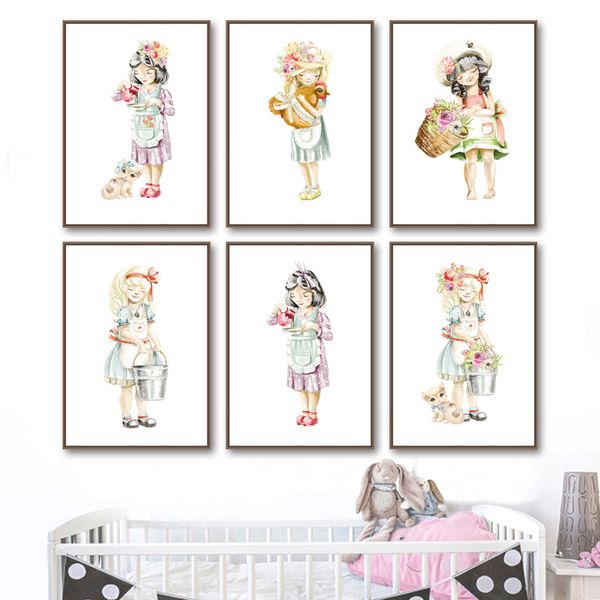 cute baby girl flower cat chicken nordic posters and prints wall art canvas painting nursery wall pictures for kids room decor
cute baby girl flower cat chicken nordic posters and prints wall art canvas painting nursery wall pictures for kids room decor
