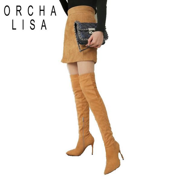 orcha lisa 2020 brand autumn winter women boots long stretch slim thigh high boots fashion over the knee high heels shoes, Black
orcha lisa 2020 brand autumn winter women boots long stretch slim thigh high boots fashion over the knee high heels shoes, Black