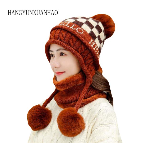 women winter hats skullies beanies earflap warm thick three pompons fur ball cap ladies knitted hats set casual ski beanies, Blue;gray
women winter hats skullies beanies earflap warm thick three pompons fur ball cap ladies knitted hats set casual ski beanies, Blue;gray