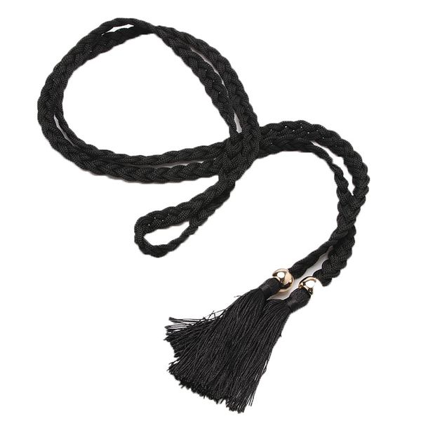 women fashion waist chain nylon rope tassel decoration wild dress dress belt hand-woven, Black;brown
women fashion waist chain nylon rope tassel decoration wild dress dress belt hand-woven, Black;brown