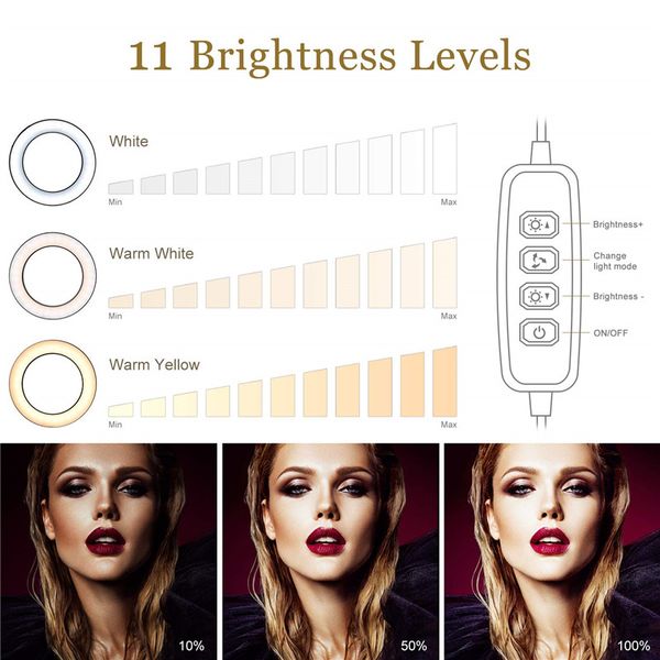 9 inch ring light tripod stand for selfie pictures youtube videos makeup led ring light 10 brightness levels 3 lighting modes
9 inch ring light tripod stand for selfie pictures youtube videos makeup led ring light 10 brightness levels 3 lighting modes