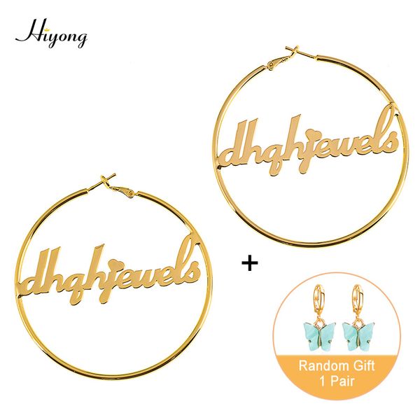 hoop & huggie hiyong custom name earrings big stainless steel customize earring circle oorbellen jewelry gift, Golden;silver
hoop & huggie hiyong custom name earrings big stainless steel customize earring circle oorbellen jewelry gift, Golden;silver