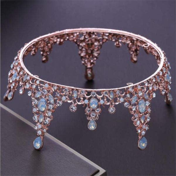 baroque queen king tiara crown bridal wedding headdress opal rose gold color tiaras and crown wedding dress hair accessories, Golden;silver
baroque queen king tiara crown bridal wedding headdress opal rose gold color tiaras and crown wedding dress hair accessories, Golden;silver