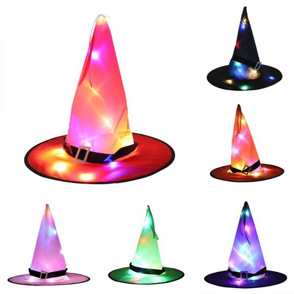 party hats halloween witch hat with led light glowing witches hanging household decor suspension tree for kids
party hats halloween witch hat with led light glowing witches hanging household decor suspension tree for kids