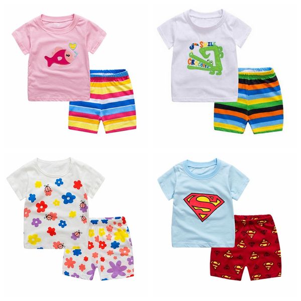 new baby short sleeve pajamas and plaid shorts set cartoon print kids pyjamas toddlers summer pijamas 2-7t, Blue;red
new baby short sleeve pajamas and plaid shorts set cartoon print kids pyjamas toddlers summer pijamas 2-7t, Blue;red