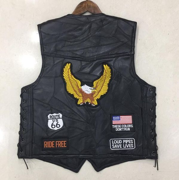 fashion motor biker genuine leather harley vest mens embroidery badge 100% sheepskin sleeveless coat man bomber waistcoat w980, Black;white
fashion motor biker genuine leather harley vest mens embroidery badge 100% sheepskin sleeveless coat man bomber waistcoat w980, Black;white
