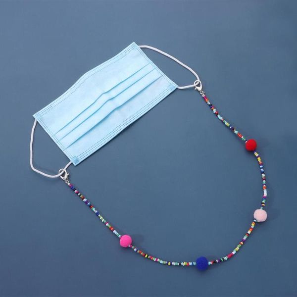 anti slip colorful seed beads plush ball mask holder neck strap eyeglass chain necklace lady girls reading glasses chain cord, Silver
anti slip colorful seed beads plush ball mask holder neck strap eyeglass chain necklace lady girls reading glasses chain cord, Silver