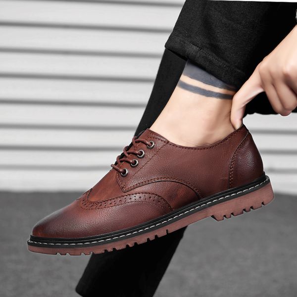 men leather shoes outdoor male dress shoes business black flats lace-up oxfords comfortable footwear chaussure homme big size 47
men leather shoes outdoor male dress shoes business black flats lace-up oxfords comfortable footwear chaussure homme big size 47