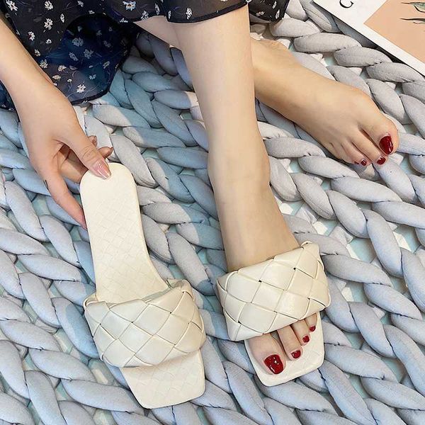 new soft leather woven slippers women summer 2020 flat heels beach casual slides shoes woman outdoor sandals flip flops, Black
new soft leather woven slippers women summer 2020 flat heels beach casual slides shoes woman outdoor sandals flip flops, Black