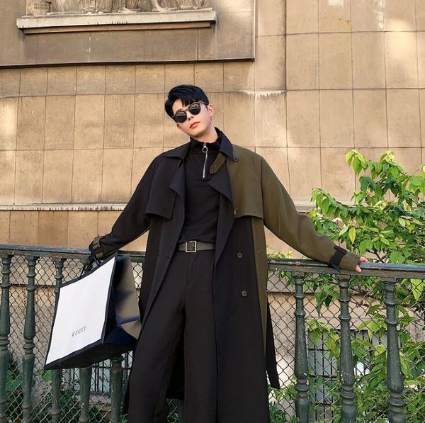 men's trench coats england mens man long coat men clothes retro overcoat contrast sleeve 2021 autumn winter designer, Tan;black
men's trench coats england mens man long coat men clothes retro overcoat contrast sleeve 2021 autumn winter designer, Tan;black