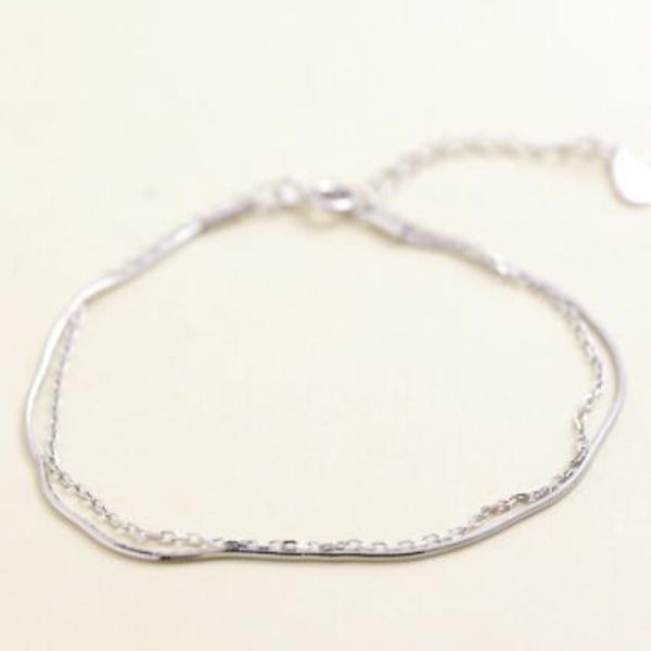 jewerly bracelets s925sterling silver bracelets for women snake chain double -deck simple fashion of shipping, Black
jewerly bracelets s925sterling silver bracelets for women snake chain double -deck simple fashion of shipping, Black