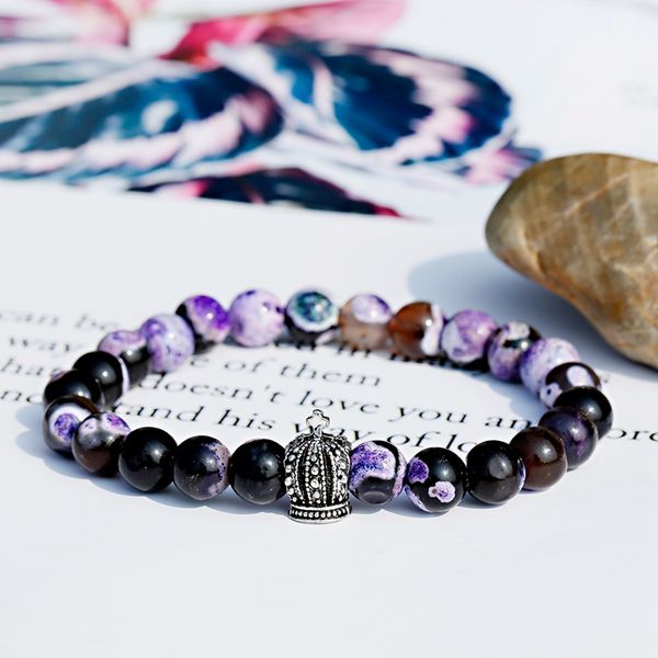 beaded, strands ethnic purple stone crown bracelet men homme charm tibetan bileklik yoga prayer wholesale, Black
beaded, strands ethnic purple stone crown bracelet men homme charm tibetan bileklik yoga prayer wholesale, Black