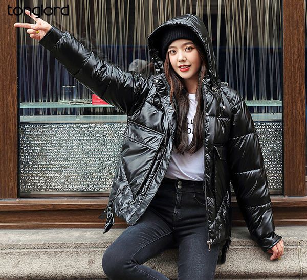 tonglord 2020 winter jacket hooded padded jacket women korean student loose ins thickened shiny down padded straight hood, Black
tonglord 2020 winter jacket hooded padded jacket women korean student loose ins thickened shiny down padded straight hood, Black