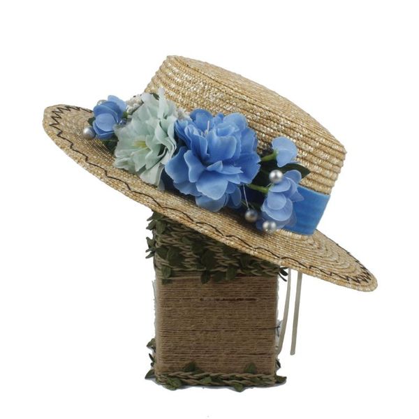 2020 women summer wheat straw boater hat lady beach wide brim flat sun hat with handmade flower sunbonnet size 56-58cm, Blue;gray
2020 women summer wheat straw boater hat lady beach wide brim flat sun hat with handmade flower sunbonnet size 56-58cm, Blue;gray