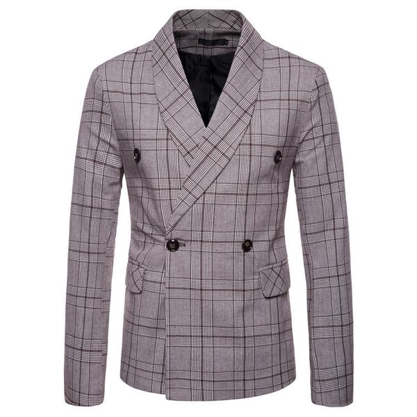 autumn casual men suits plaid stripe fashion double-breasted men coat british style formal men suit in stock ing, Black;gray
autumn casual men suits plaid stripe fashion double-breasted men coat british style formal men suit in stock ing, Black;gray