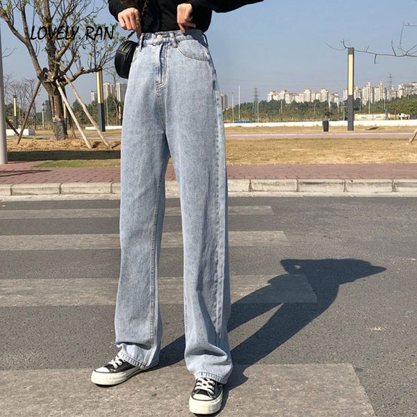 autumn high waist bow women's denim pants loose straight drawstring pockets female jeans 2020 new korean vintage lady trousers, Blue
autumn high waist bow women's denim pants loose straight drawstring pockets female jeans 2020 new korean vintage lady trousers, Blue