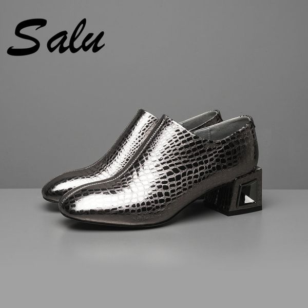 salu 2020 plus size 33-43 spring elegant office lady women shoes woman high heels pointed toe genuine leather woman pumps, Black
salu 2020 plus size 33-43 spring elegant office lady women shoes woman high heels pointed toe genuine leather woman pumps, Black