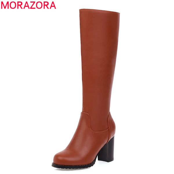 morazora 2020 big size 34-43 winter keep warm knee high boots thick high heels round toe ladies shoes pu leather women boots, Black
morazora 2020 big size 34-43 winter keep warm knee high boots thick high heels round toe ladies shoes pu leather women boots, Black
