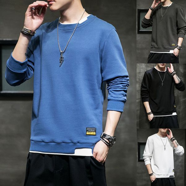 long-sleeved t-shirt men's sweater autumn 2020 new korean style trendy clothes ins trendy brand loose round neck t-shirt, Black;white
long-sleeved t-shirt men's sweater autumn 2020 new korean style trendy clothes ins trendy brand loose round neck t-shirt, Black;white