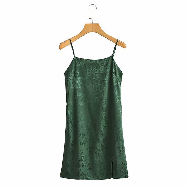 2020 green women's tank camis the summer new style light mature wind satin jacquard dress slim halter skirt, White
2020 green women's tank camis the summer new style light mature wind satin jacquard dress slim halter skirt, White