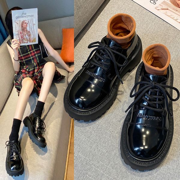 cross women's shoes casual female sneakers round toe british style all-match flats platform soft oxfords modis preppy, Black
cross women's shoes casual female sneakers round toe british style all-match flats platform soft oxfords modis preppy, Black