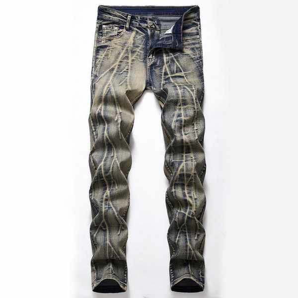 slim mid waist zipper fly pencil pants teenagers male clothing 2020 mens designer straight jeans fashion, Blue
slim mid waist zipper fly pencil pants teenagers male clothing 2020 mens designer straight jeans fashion, Blue