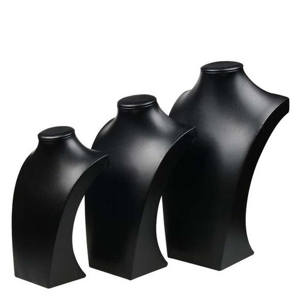 new design black pu leather jewelry necklace stand pendants display bust choker holder jewellery rack show 3 options model mx200810
new design black pu leather jewelry necklace stand pendants display bust choker holder jewellery rack show 3 options model mx200810