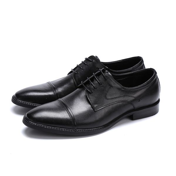 men's leather shoes business formal wear men shoes work wear cattle leather cow lace-up soft large size 46, Black
men's leather shoes business formal wear men shoes work wear cattle leather cow lace-up soft large size 46, Black