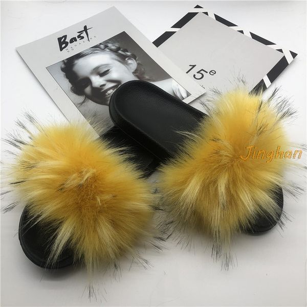 women's real fur fluffy slippers mixcolor fur slippers fuzzy home slides female fashion furry flip flops summer beach shoes, Black
women's real fur fluffy slippers mixcolor fur slippers fuzzy home slides female fashion furry flip flops summer beach shoes, Black