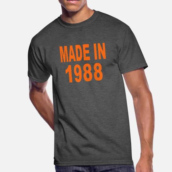 made in 1988 t shirt men designer cotton o neck normal crazy casual summer cool shirt, White;black
made in 1988 t shirt men designer cotton o neck normal crazy casual summer cool shirt, White;black