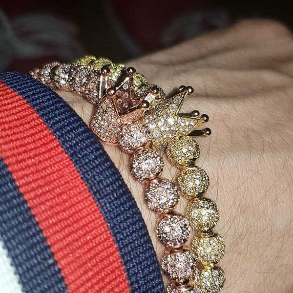 New Extravagant Fashion Zircon Bracelets Men Jewelry Cubic Micro Pave CZ Crown Charm & 4mm Round Beads Braided Macrame Bracelet
New Extravagant Fashion Zircon Bracelets Men Jewelry Cubic Micro Pave CZ Crown Charm & 4mm Round Beads Braided Macrame Bracelet