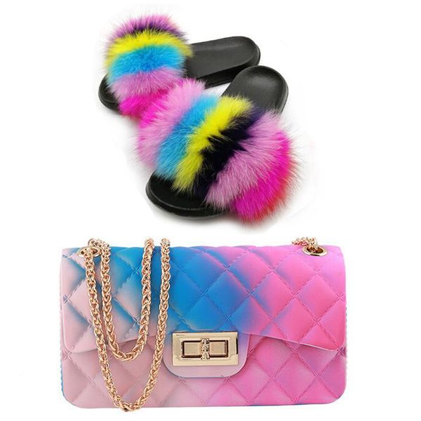 women sandals fur slippers luxury fur slides colorful bags fluffy slippers colorful bags set fashion party plush slides, Black
women sandals fur slippers luxury fur slides colorful bags fluffy slippers colorful bags set fashion party plush slides, Black